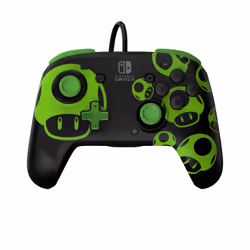 PDP Manette filaire REMATCH: 1-Up Glow in the Dark, Manette de jeu, Nintendo Switch, Nintendo Switch OLED, Croix directionnel ...