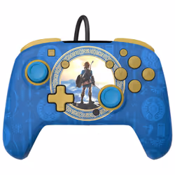 PDP Rematch: Hyrule Blue, Manette de jeu, Nintendo Switch, Nintendo Switch Lite, Nintendo Switch OLED, Croix directionnelle,  ...