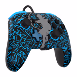 PDP Rematch: Sheikah Shoot Noir, Bleu USB Manette de jeu Analogique/Numérique Nintendo Switch, Nintendo Switch Lite, Nintendo Switch OLED
