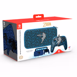 PDP Ensemble avec manette REMATCH GLOW et étui de voyage GLOW : Sheikah Shoot