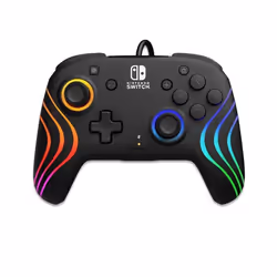 Manette de jeu - PDP - Afterglow Wave - Filaire - Nintendo Switch - Noir