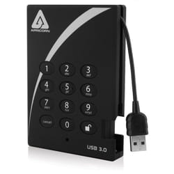 Apricorn Aegis Padlock USB 3.0 500GB disque dur externe 500 Go Noir
