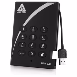 Apricorn Aegis Padlock USB 3.0 500GB disque dur externe 500 Go Noir