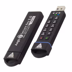 Apricorn Aegis Secure Key 3.0, 480 Go, USB Type-A, 3.2 Gen 1 (3.1 Gen 1), 195 Mo/s, Casquette, Noir