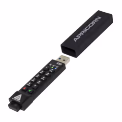 Apricorn ASK3, 8 Go, USB Type-A, 3.2 Gen 1 (3.1 Gen 1), 77 Mo/s, Casquette, Noir