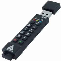 Apricorn ASK3-NX-64GB, 64 Go, USB Type-A, 3.2 Gen 2 (3.1 Gen 2), 77 Mo/s, Autres, Noir