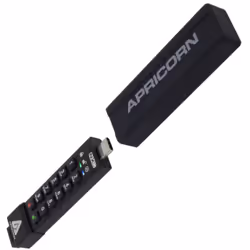 Apricorn ASK3-NXC-128GB lecteur USB flash 128 Go USB Type-C 3.2 Gen 1 (3.1 Gen 1) Noir