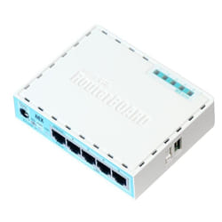 Mikrotik RB750GR3 Routeur connecté Gigabit Ethernet Turquoise, Blanc