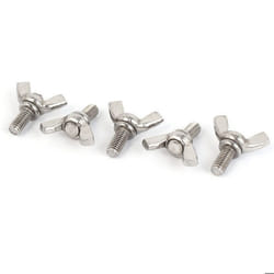 SOURCING MAP boulon aile acier inoxydable 304 fixation vis papillon M5 x 10mm 5Pcs