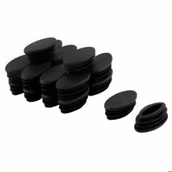 SOURCING MAP Pied de meuble 20mm x 40mm Patin Embout Feutre Table Chaise Meubles Protection Plancher Plastique Ovale Noir 20P ...