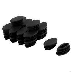SOURCING MAP Pied de meuble 20mm x 40mm Patin Embout Feutre Table Chaise Meubles Protection Plancher Plastique Ovale Noir 20Pcs