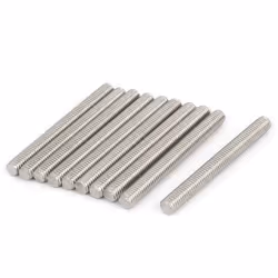 Tige Filetée - SOURCING MAP - M6x60mm - Acier inoxydable 304 - Lot de 10 pièces - Gris