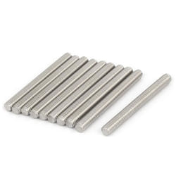 Tige Filetée - SOURCING MAP - M6x60mm - Acier inoxydable 304 - Lot de 10 pièces - Gris