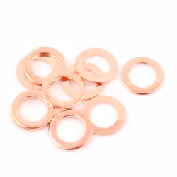 SOURCING MAP Rondelle écrasement en cuivre à anneau plat 8 x 13 x 1mm - Joint étanchéité 10 Pcs