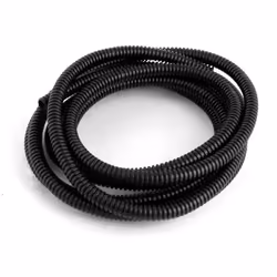Gaine de fils et câbles SOURCING MAP 1Pcs 255m 7mm x 10 mm Protection Tube Conduit ondulé plastique pour jardin bureau noir