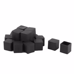SOURCING MAP 18Pcs Embout Pied Chaise Bouchon Patin Capuchon Protection Jambe Meuble Plancher Carrée en Caoutchouc Noir 20mm  ...