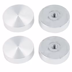 Disque en aluminium - SOURCING MAP - 30mm - Argenté - M6 - 4 pièces