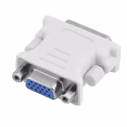 SOURCING MAP Câble DVI-I Double Link 24 +1 broches mâle à VGA Convertisseur adaptateur pour PC Blanc HDTV