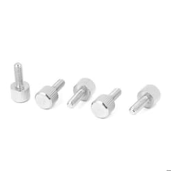 Cache Vis SOURCING MAP 5Pcs M4 x 12 mm Vis Moletée à tête plate vis à oreilles pour Boîtier dordinateur en acier inoxydable