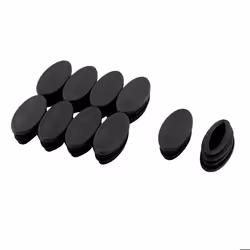 SOURCING MAP Bouchon Pied Chaise Table Meubles Embout Capuchon Insert tubulaire Protection Ovale Plastique 20mm x 40mm Noir 1 ...