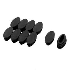 SOURCING MAP Bouchon Pied Chaise Table Meubles Embout Capuchon Insert tubulaire Protection Ovale Plastique 20mm x 40mm Noir 10Pcs
