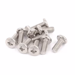 Vis tête M4 x 10mm - SOURCING MAP - Lot de 10 - Acier inoxydable - Tête fraisée - Cruciforme