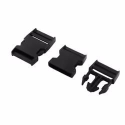 SOURCING MAP 2Pcs Boucle Attache Sangle Sac à dos en plastique sangle Boucle à déclenchement rapide côté largeur 45mm Noir