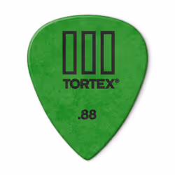 Dunlop Manufacturing Tortex TIII, Vert, Monochromatique, Jazz, 0,88 mm, Sac en polyéthylène, 12 pièce(s)