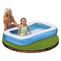 Intex 57403 Pataugeoire gonflable rectangulaire pour petits enfants.
