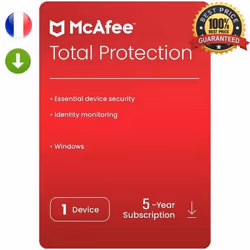 McAfee Total Protection 2023 - 5 Ans 1 PC