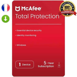 McAfee Total Protection 2023 - 5 Ans 1 PC