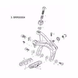 Etrier de frein Sram Red Barke Center Nut/Washer Kit