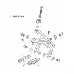 Etrier de frein Sram Red Barke Center Nut/Washer Kit