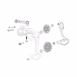 Kit vis fixation/embout pour dérailleur arrière Sram NX - noir - 1 x 11 V - Homme - Adulte