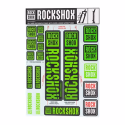 Kit autocollants pour fourche jusquau 2018 Rockshox - vert - 30/32 mm