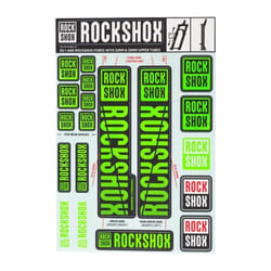Kit autocollants pour fourche jusquau 2018 Rockshox - vert - 30/32 mm