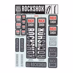 Autocollant Rockshox 35mm pour fourche à partir de 2018 - Blanc