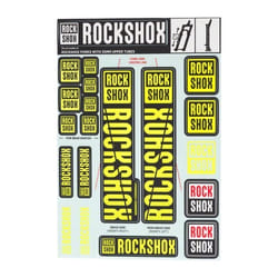 Kit autocollant fourche vélo jusquau 2018 Rockshox - jaune - 35 mm