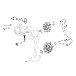 Kit vis montage dérailleur arrière avec vis de fixation/embouts Sram Rival Etap AXS 36 T