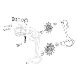 Kit vis montage dérailleur arrière avec vis de fixation/embouts Sram Rival Etap AXS 36 T