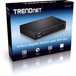 Trendnet TEG-S51SFP commutateur réseau Non-géré Gigabit Ethernet (10/100/1000) Noir - Vue supplémentaire 4
