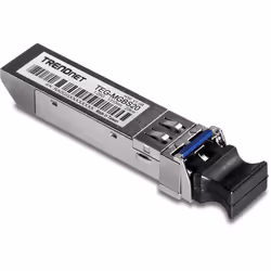 Trendnet TEG-MGBS20 convertisseur de support réseau 1250 Mbit/s 1310 nm Monomode Noir, Acier inoxydable