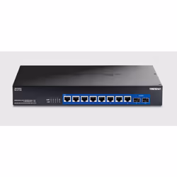 Trendnet TEG-S7102 commutateur réseau Non-géré 10G Ethernet (100/1000/10000) Bureau Noir - Vue supplémentaire 2