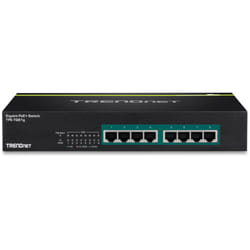 Trendnet TPE-TG81g Non-géré Gigabit Ethernet (10/100/1000) Connexion Ethernet, supportant l'alimentation via ce port (PoE) Noir