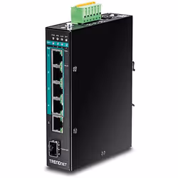 Trendnet TI-PG541 commutateur réseau Non-géré L2 Gigabit Ethernet (10/100/1000) Connexion Ethernet, supportant l'alimentation via ce port (PoE) Noir