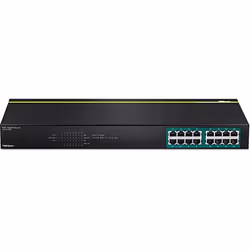 Trendnet TPE-TG160G commutateur réseau Non-géré L2 Gigabit Ethernet (10/100/1000) Connexion Ethernet, supportant l'alimentation via ce port (PoE) 1U Noir