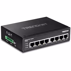 Trendnet TI-PG80 commutateur réseau Non-géré L2 Gigabit Ethernet (10/100/1000) Connexion Ethernet, supportant l'alimentation via ce port (PoE) Noir