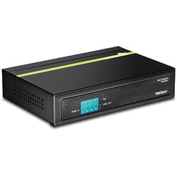 Trendnet TPE-S50 commutateur réseau Non-géré L2 Fast Ethernet (10/100) Connexion Ethernet, supportant l'alimentation via ce port (PoE) Noir