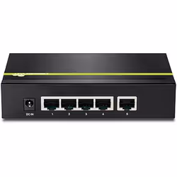 Trendnet TPE-S50 commutateur réseau Non-géré L2 Fast Ethernet (10/100) Connexion Ethernet, supportant l'alimentation via ce port (PoE) Noir