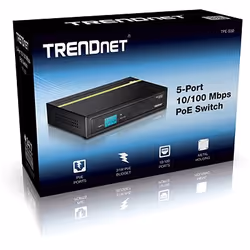 Trendnet TPE-S50 commutateur réseau Non-géré L2 Fast Ethernet (10/100) Connexion Ethernet, supportant l'alimentation via ce port (PoE) Noir - Vue supplémentaire 4